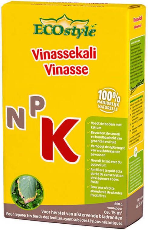 ECOstyle Vinassekali Organische Mest Voor Kaliumtekort 15m² 800gr