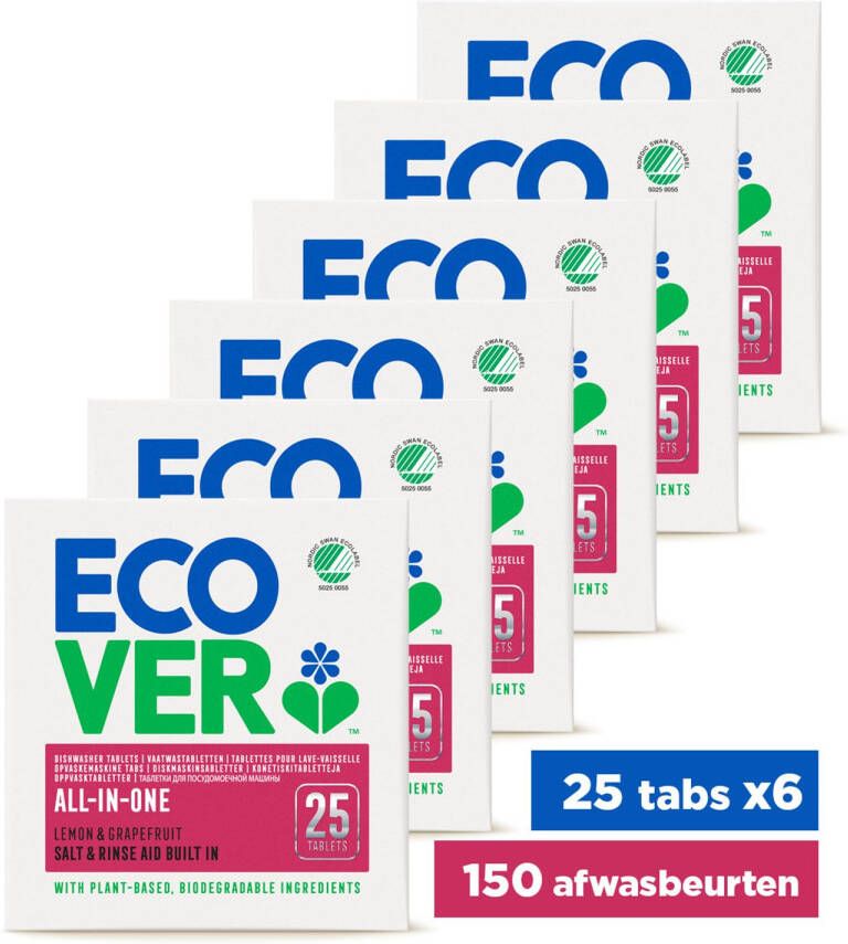 Ecover Vaatwastabletten All In One 150 Tabs