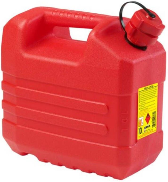 EDA Jerrycan Kunststof Rood Voor Brandstof 10l