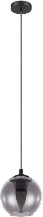 EGLO Hanglamp ARISCANI Lamp voor eettafel hanglamp rookglas zwart transparant E27 (1 stuk) - Foto 8