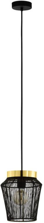 EGLO Hanglamp ESCANDIDOS Hanglamp in zwart en messing van staal excl. E27 40W (1 stuk) - Foto 5