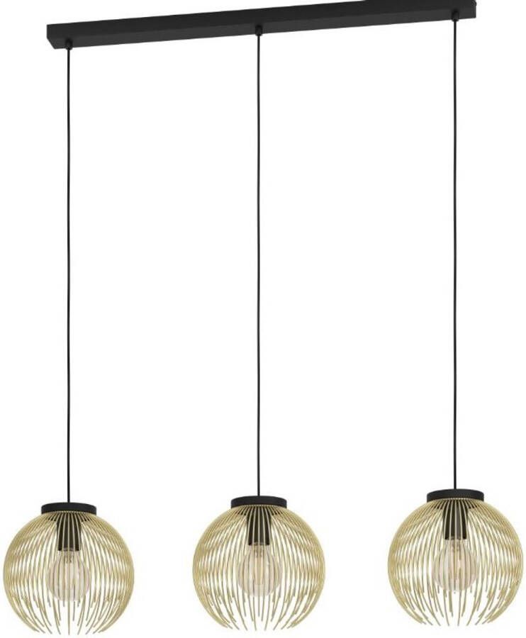 EGLO Hanglamp VENEZUELA hanglamp eettafellamp metaal zwart goud E27 Eettafellamp hanglamp draadscherm 1lamps 110x93 5x23 5xcm (1 stuk) - Foto 6