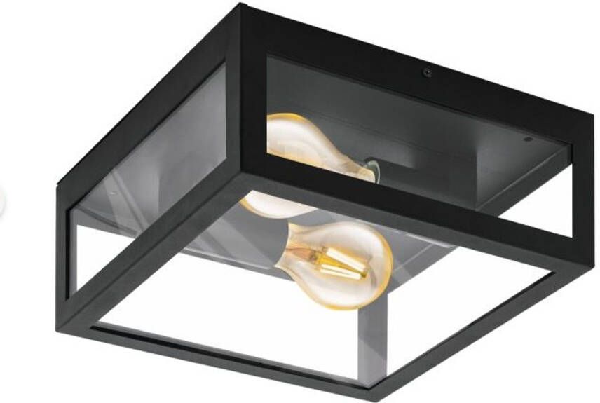 EGLO Plafondlamp voor buiten ALAMONTE 1 Wandlamp buiten L29 x H29 x B13 cm rustiek E27 IP44 max. 60W - Foto 9