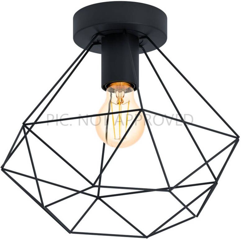EGLO Plafondlamp Tarbes Zwart ⌀32 5cm E27