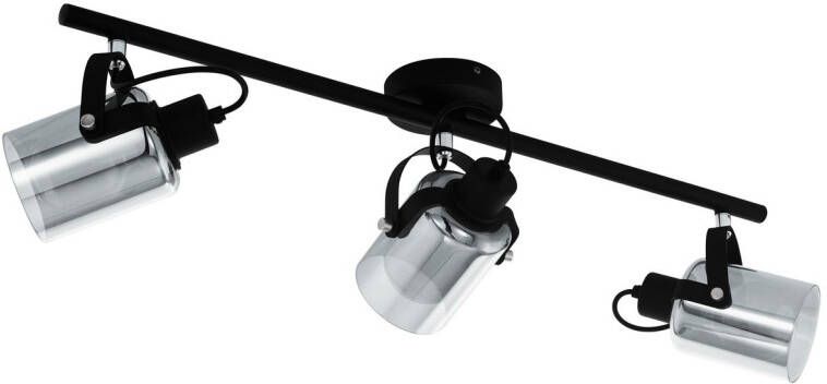 EGLO Wand- En Plafondlamp Berregas Zwart Chroom 3x40w E27