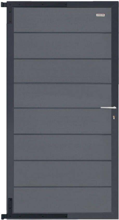 Elephant Tuindeur composiet Modular Rock grey met antraciet aluminium frame compleet (90 x 180 cm)