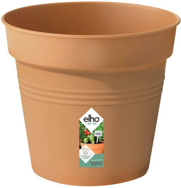 Elho Green Basics Kweekpot 24 Kweekpot voor Binnen en Buiten Ø 24.0 x H 22.1 cm Mild Terra