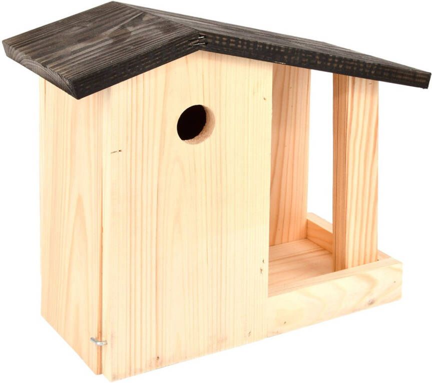 Esschert Design Vogelhuisje Hout Incl. Voedertafel 24 4 Cm