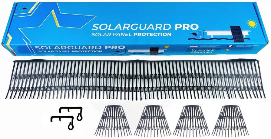 European Building Supply (EBS) Solarguard Pro Vogelwering Set 20 Meter 108 Stuks 35 Mm Clips 4 Hoekstukken