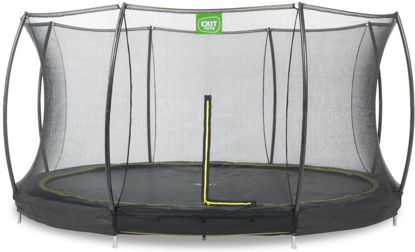 EXIT Toys Exit Silhouette Inground Trampoline Ø427cm Met Veiligheidsnet Zwart