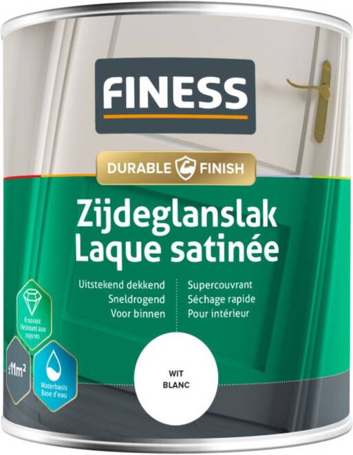 Finess Zijdeglanslak Waterbasis Wit 750 Ml.