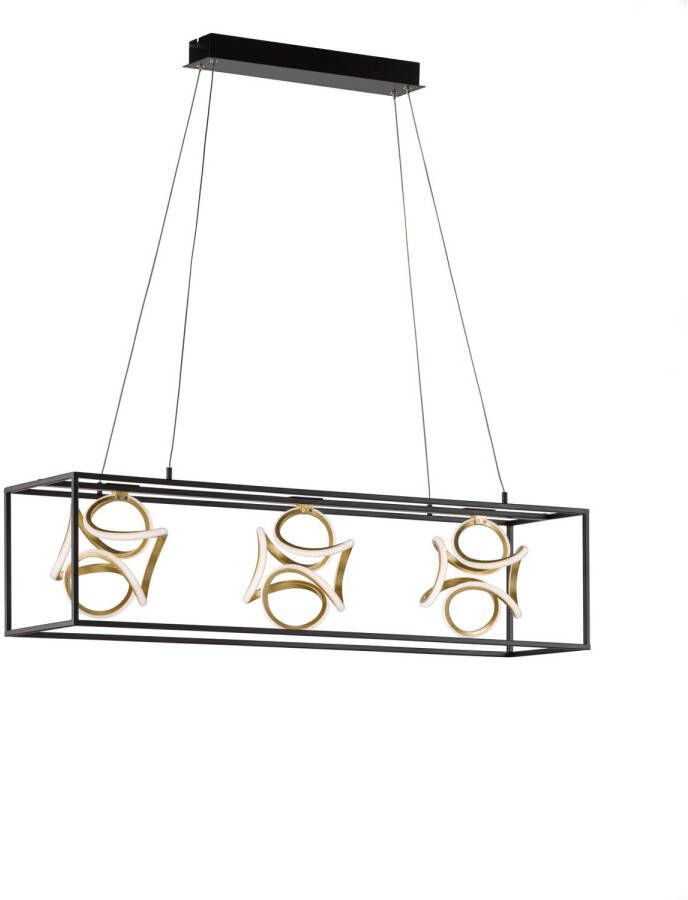 FISCHER&HONSEL Fischer & Honsel Hanglamp Led Gesa Zwart 3x12w