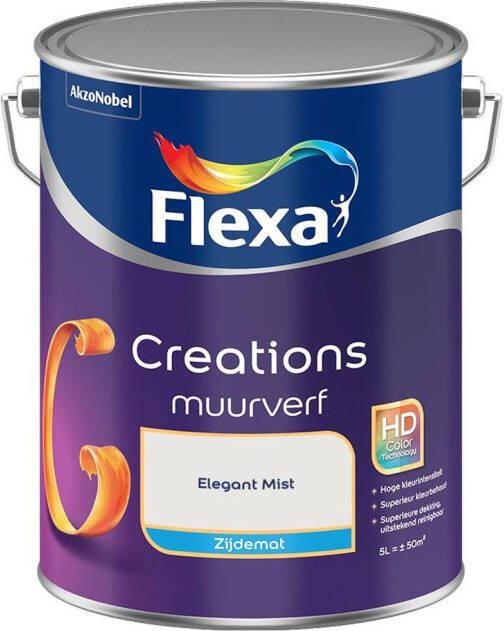 Flexa Creations Muurverf Zijdemat Elegant Mist Kleur van het Jaar 2025 5L