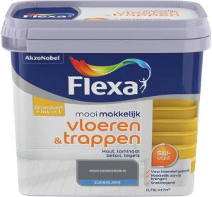 Flexa lak Mooi Makkelijk Vloeren & Trappen zijdeglans donkergrijs 750ml