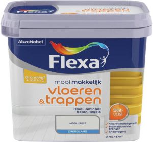 Flexa lak Mooi Makkelijk Vloeren & Trappen zijdeglans ijswit 750ml