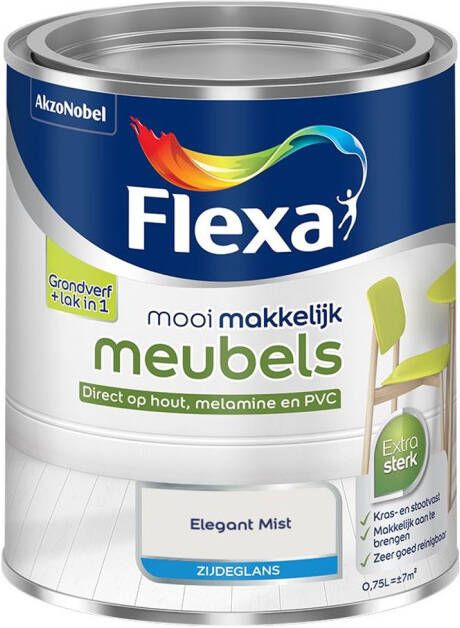 Flexa Mooi Makkelijk Meubels Zijdeglans Elegant Mist Kleur van het Jaar 2025 0 75L