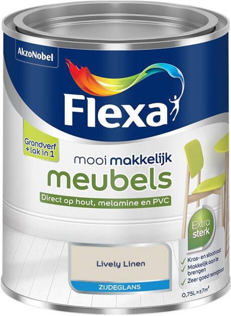 Flexa Mooi Makkelijk Meubels Zijdeglans Lively Linen Kleur van het Jaar 2025 0 75L