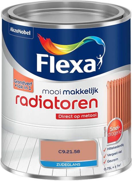 Flexa Mooi Makkelijk Radiatoren Zijdeglans C9.21.58 750 Ml