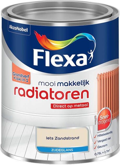 Flexa Mooi Makkelijk Radiatoren Zijdeglans Muurverf Iets Zandstrand Meng 750 Ml