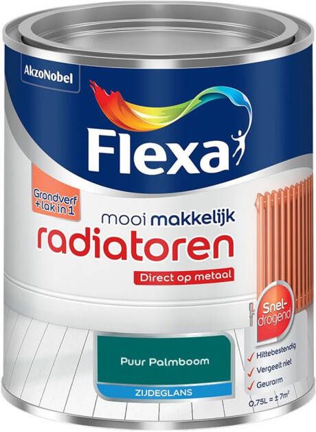 Flexa Mooi Makkelijk Radiatoren Zijdeglans Muurverf Puur Palmboom Meng 750 Ml