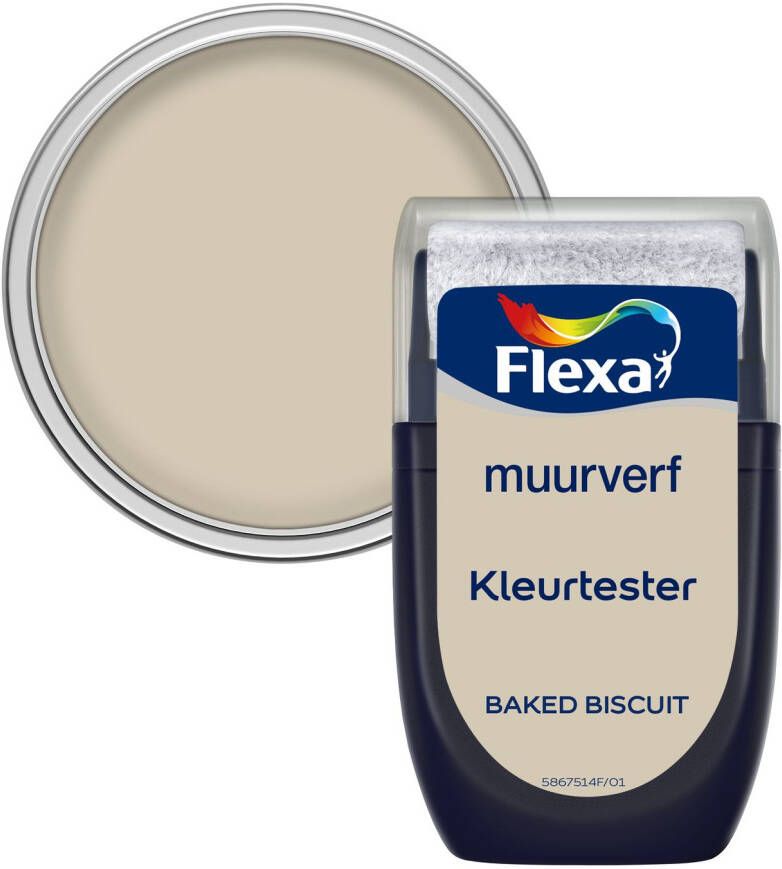 Flexa Kleurtester Muurverf Baked Biscuit Kleur van het Jaar 2025 30Ml