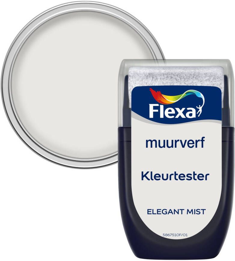 Flexa Kleurtester Muurverf Elegant Mist Kleur van het Jaar 2025 30Ml