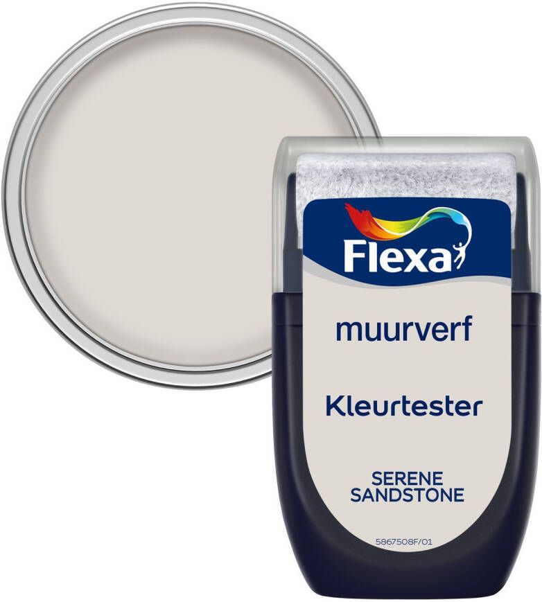 Flexa Kleurtester Muurverf Serene Sandstone Kleur van het Jaar 2025 30Ml