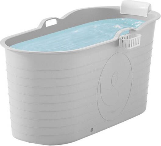 FlinQ Bath Bucket Xxl Incl Massagefunctie 230l Grijs