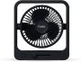 FlinQ Coolcube Tafelventilator Mini Ventilator voor Bureau of Tafel USB Oplaadbaar Draadloos en Roteerbaar Kleine Ventilator Fan met Aanpasbare Snelheden Zwart - Thumbnail 3