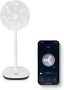 FlinQ Smart Fan Statiefventilator Ventilator Staand Stille Waaier met 90° Draaibeweging Bedienen met App of Afstandsbediening Wit - Thumbnail 3