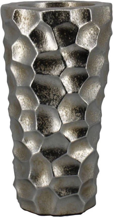 Floran Bloemenvaas hoge bloempot groot zilver D33 x H62 cm moderne vaas