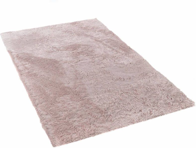 Flycarpets Curacao Shaggy Vloerkleed Roze Hoogpolig Tapijt 200x290 Cm