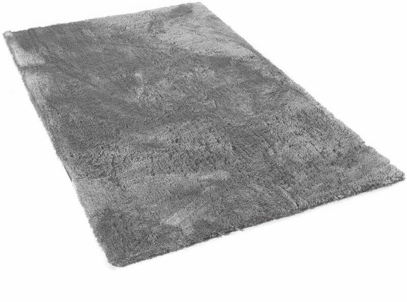 Flycarpets Curacao Shaggy Vloerkleed Zilver Hoogpolig Tapijt 80x150 Cm