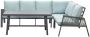 Van Kooten Tuin en Buitenleven Andrea lounge-diningset hoekbank en tafel rechts carbon black rope dark grey mint grey - Thumbnail 2