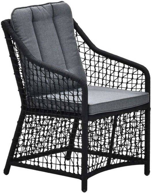 Garden Impressions Vasto dining fauteuil rope black mystic grey