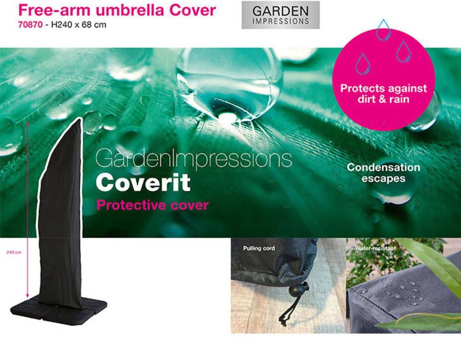 Garden Impressions Coverit free-arm parasolhoes 240x68 - Foto 2