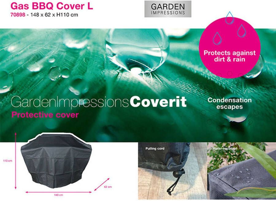 Garden Impressions Coverit Gas BBQ beschermhoes L 148 70x62xH110 - Foto 2