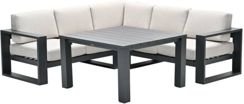 Garden Impressions Plaza lounge dining set 4-delig desert zand