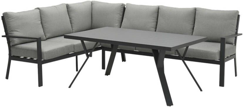 Van Kooten Tuin en Buitenleven Sergio lounge-diningset 3-delig links carbon black light grey- Garden Impressions - Foto 6