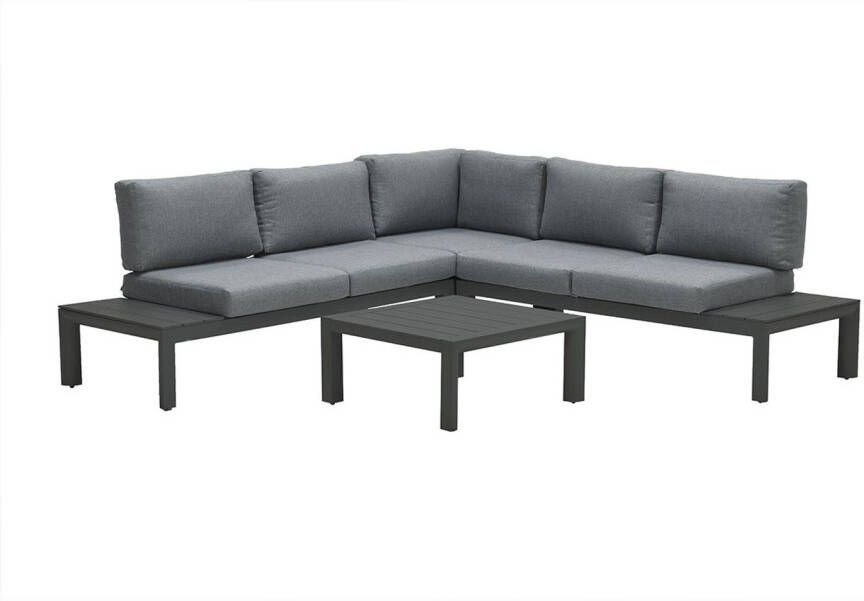 Van Kooten Tuin en Buitenleven Adelaide lounge set 4-delig carbon black mystic grey - Foto 2