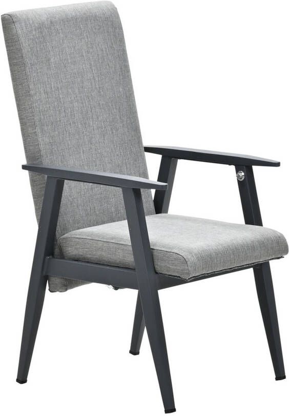 Garden Impressions Foggia verstelbare fauteuil carbon black sand texfiber