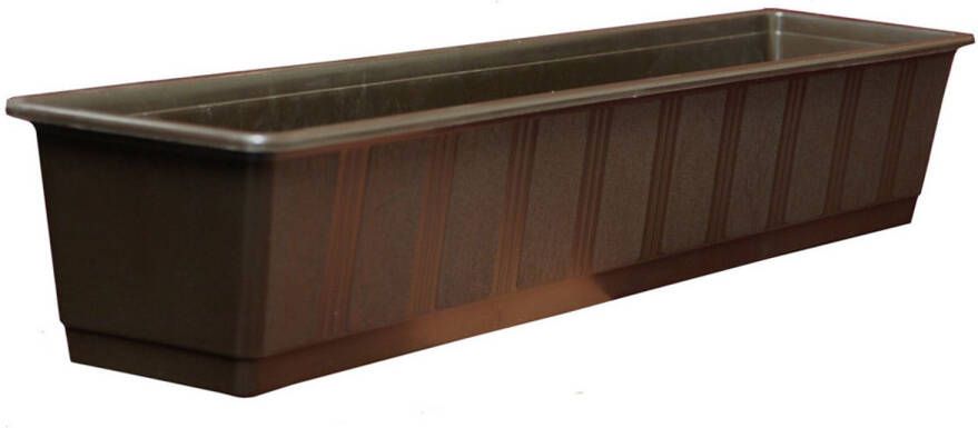 Geli Plantenbak bruin rechthoekig 60 x 17 5 x 14 5 cm Bloembakken plantenbakken voor binnen buiten - Foto 5