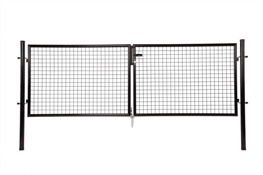 Giardino Dubbele Poort H100 X L2x150cm Zwart