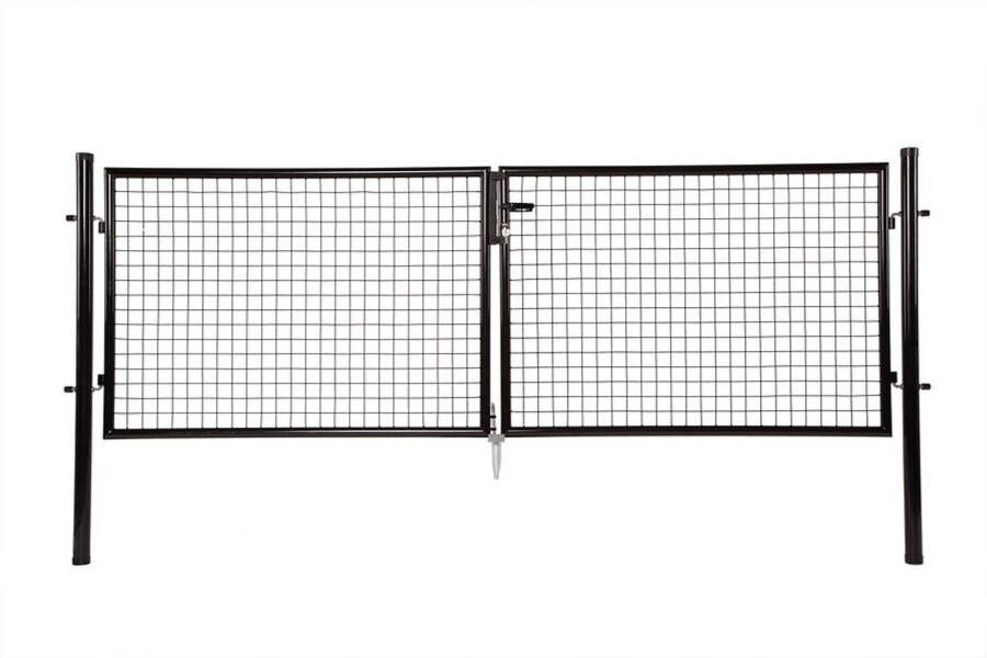 Giardino Dubbele Poort H125 X L2x150cm Zwart