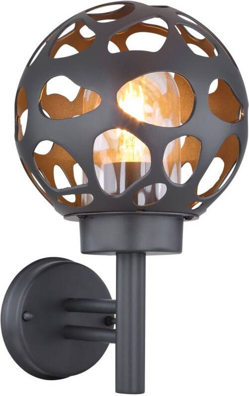 Globo Buitenlamp Hilario Staaledelstaal Antraciet 1x E27 Led