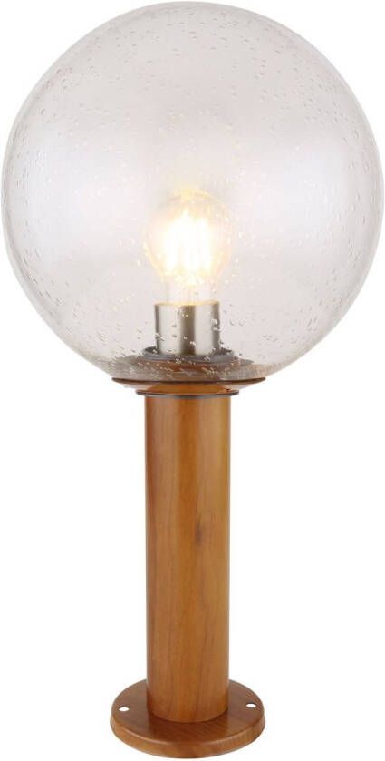 Globo Buitenlamp Ossy Aluminium Spuitgietwerk Houtnerf 1x E27 Led