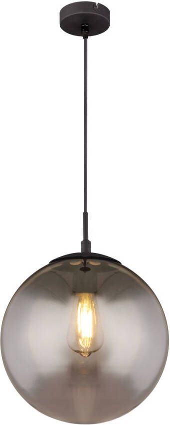 Globo Hanglamp Blama Metaal Zwart 1x E27