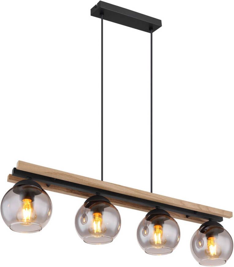 Globo Hanglamp Conni Metaal Zwart 4x E27