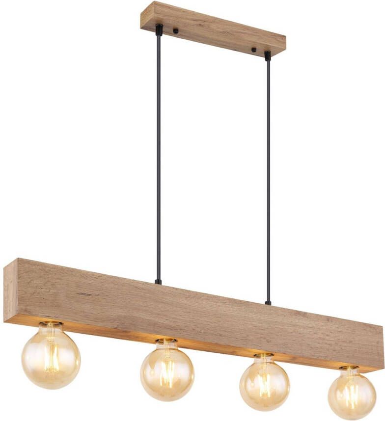 Globo Hanglamp Erna Metaal Zwart 4x E27