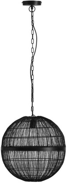 Globo Hanglamp Hermi Ii Metaal Zwart 1x E27